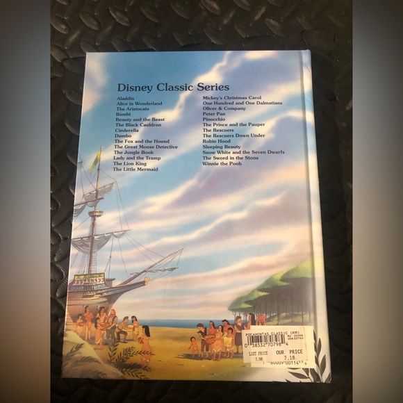 DISNEY Pocahontas Hardcover Book - Picture 3 of 3